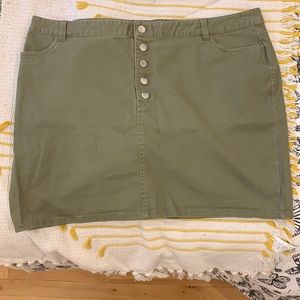 Khaki mini skirt